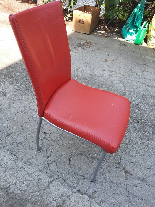 Krzesła czerwone 4 szt