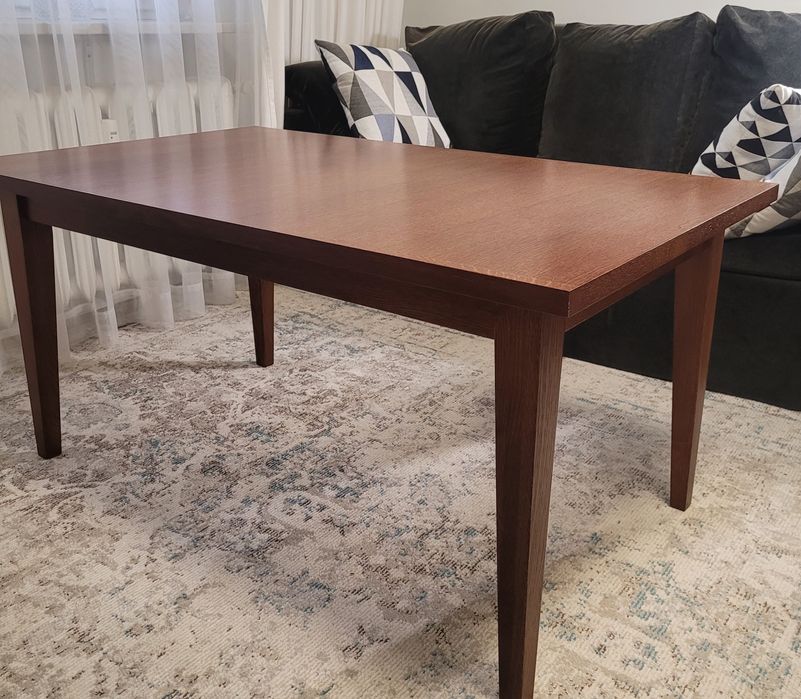 Ława drewniana BRW fornir kolor dąb 75×125 wys.60 cm