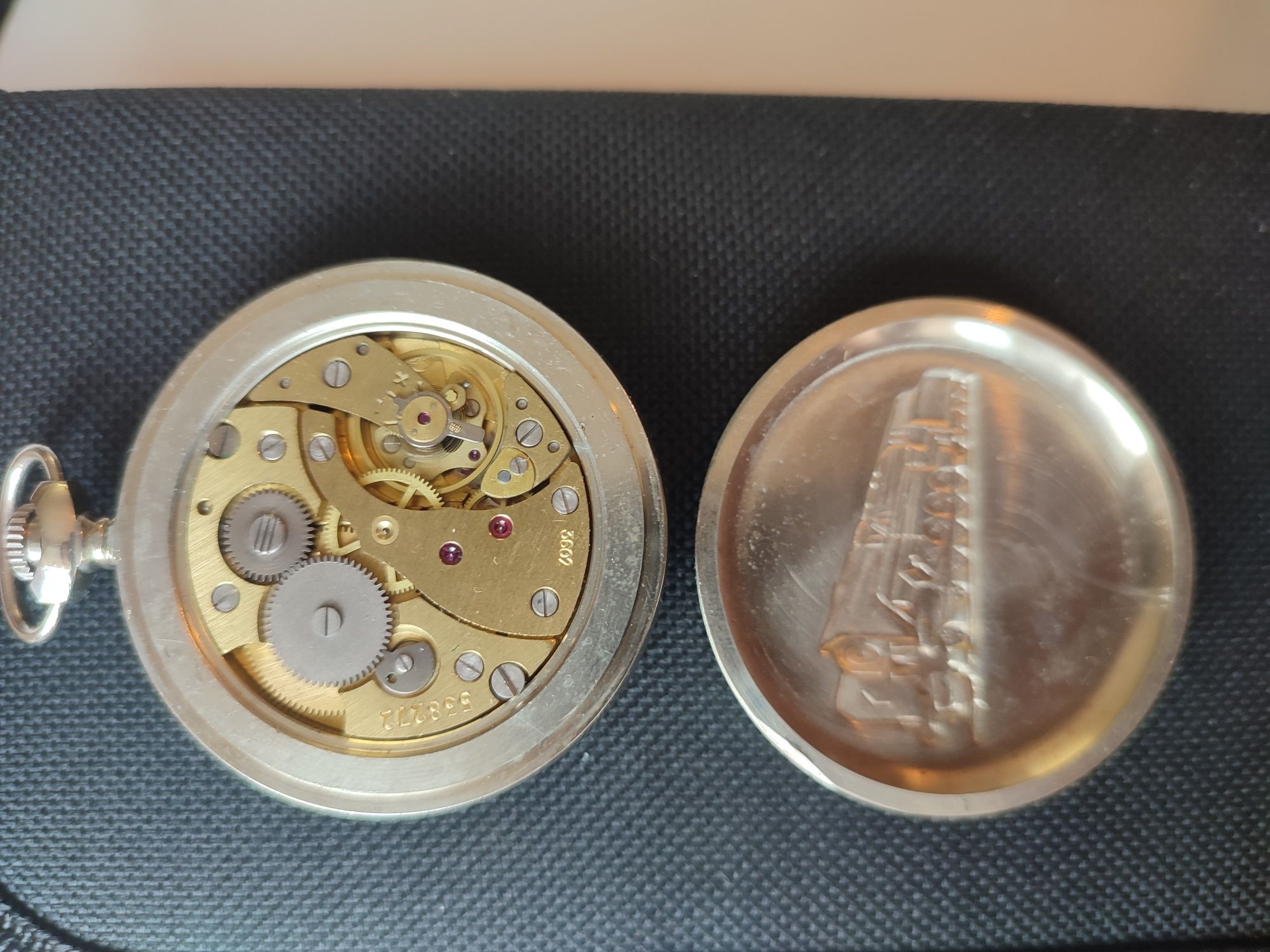 Mołnia Molnija Lokomotywa zegarek kieszonkowy 3602 poliot omega