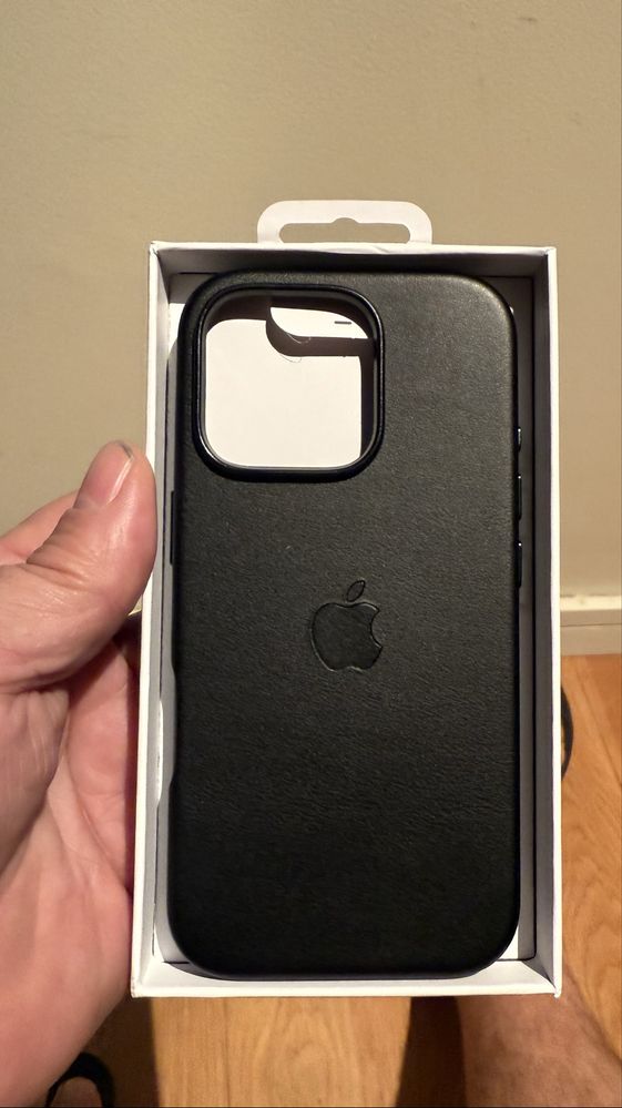 capa em couro para iphone 16 pro original