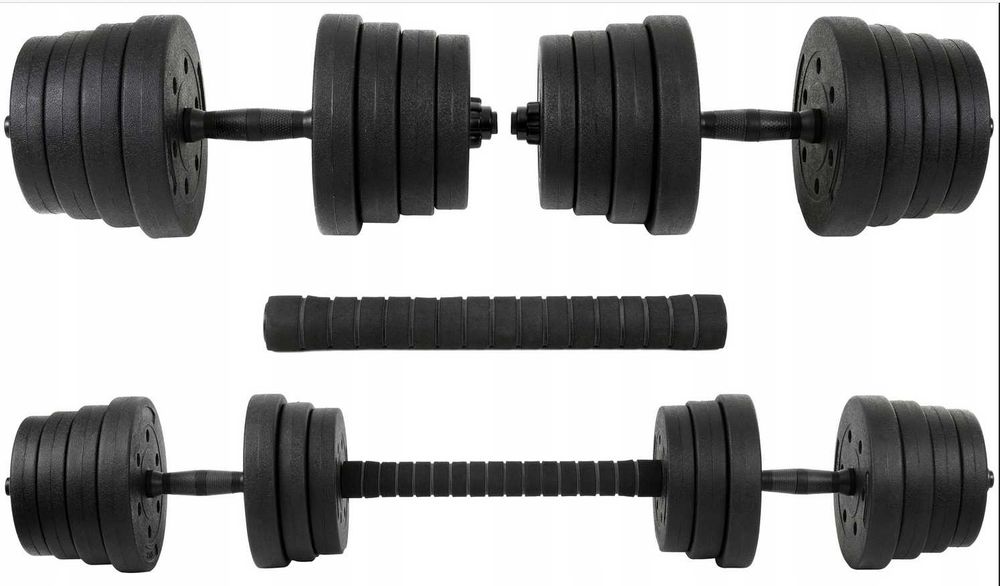 Super Mocny Zestaw Treningowy !!! 30KG Hantle + Gryf