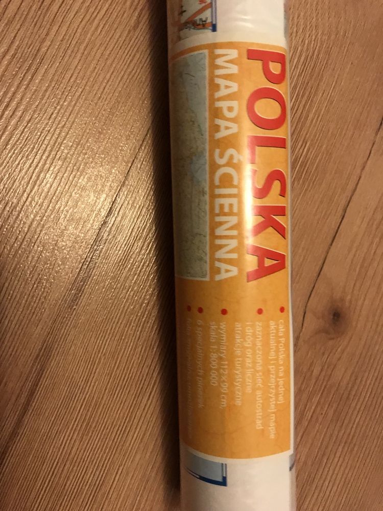 Mapa ścienna Polska nowa