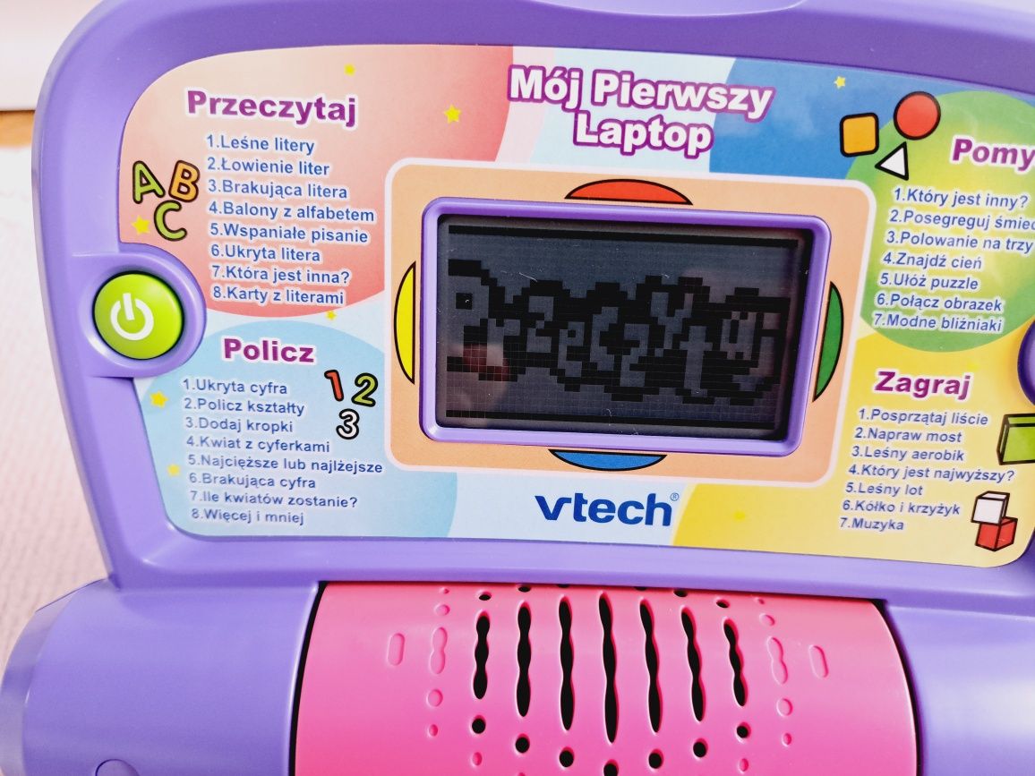 Mój pierwszy laptop V-tech gry edukacyjne czytanie liczenie Jęz Polski