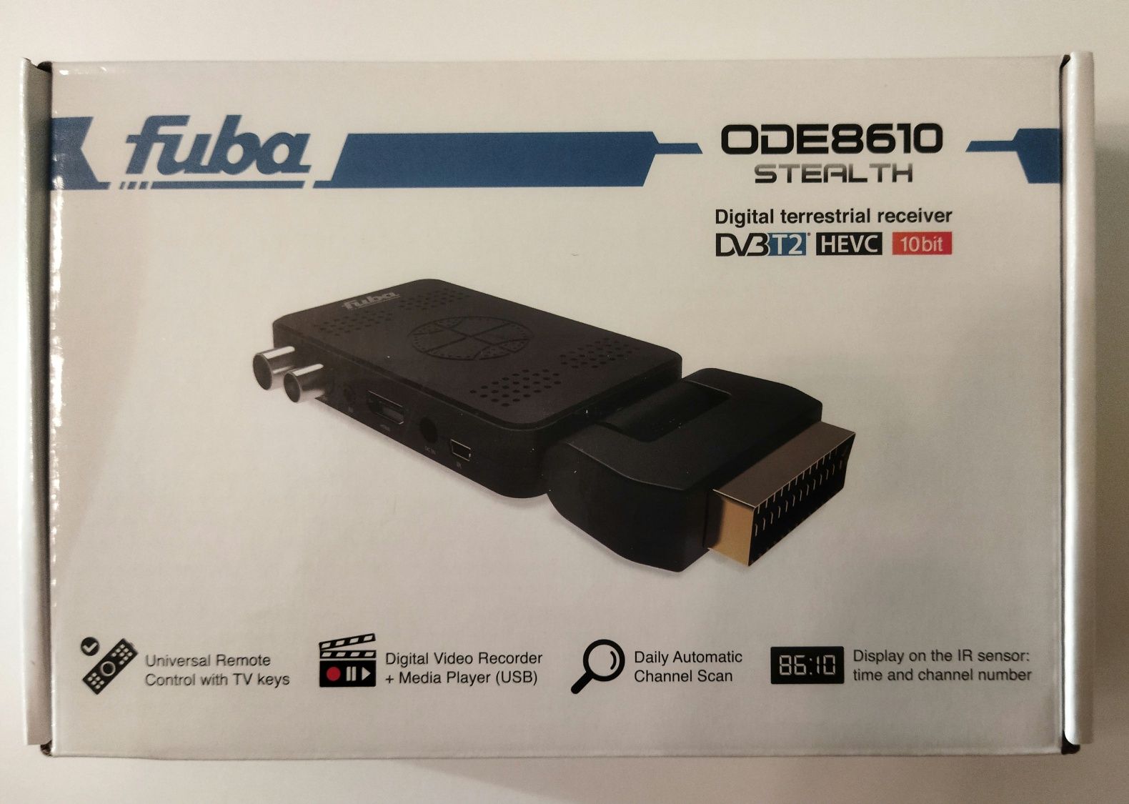 Dekoder tuner dvbt2 DVB-T2 hevc 265 FUBA chowany za Tv