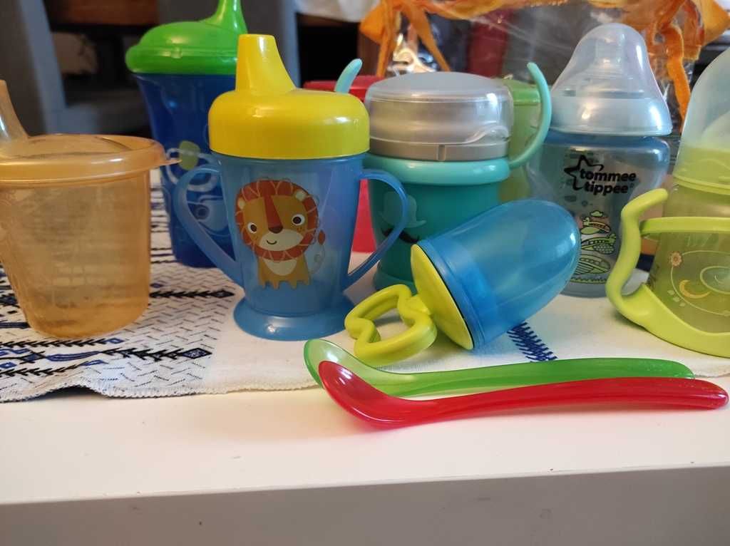 Kubki niekapki, butelki, łyżeczki