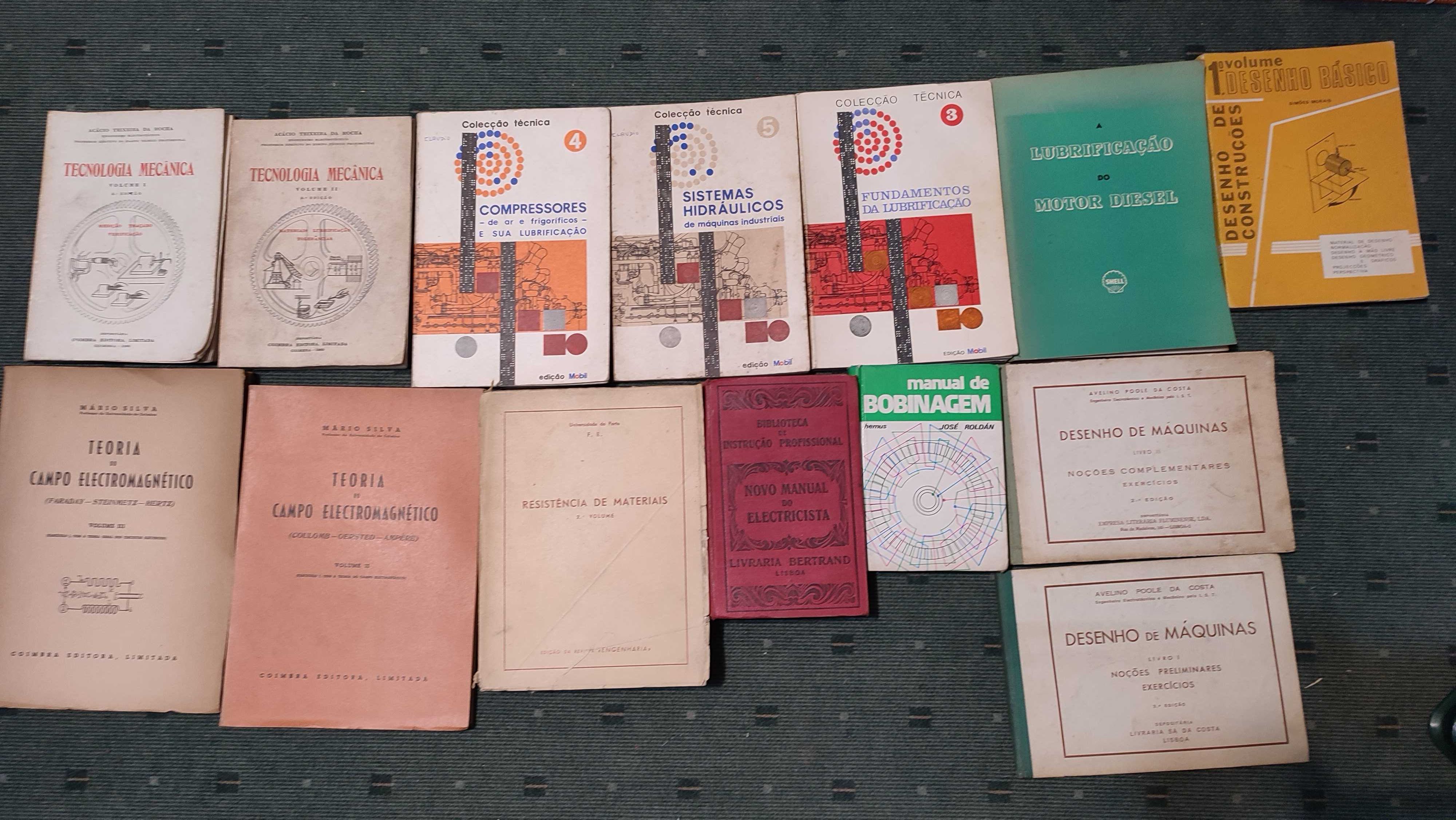 Lote Livros Mecânica, Eletricidade e Eletrónica - Cada 5 €