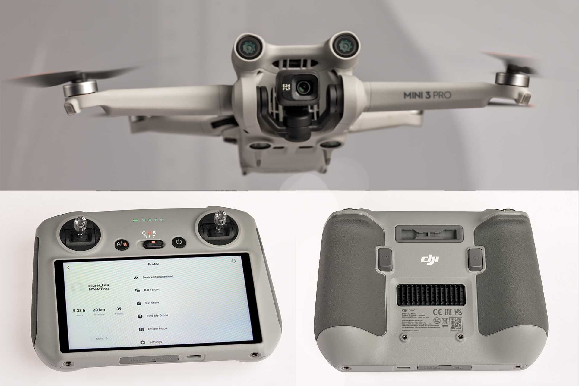 Dron Mini 3 Pro , RC+zestaw FLY MORE KIT+ karta pamięci 128 GB