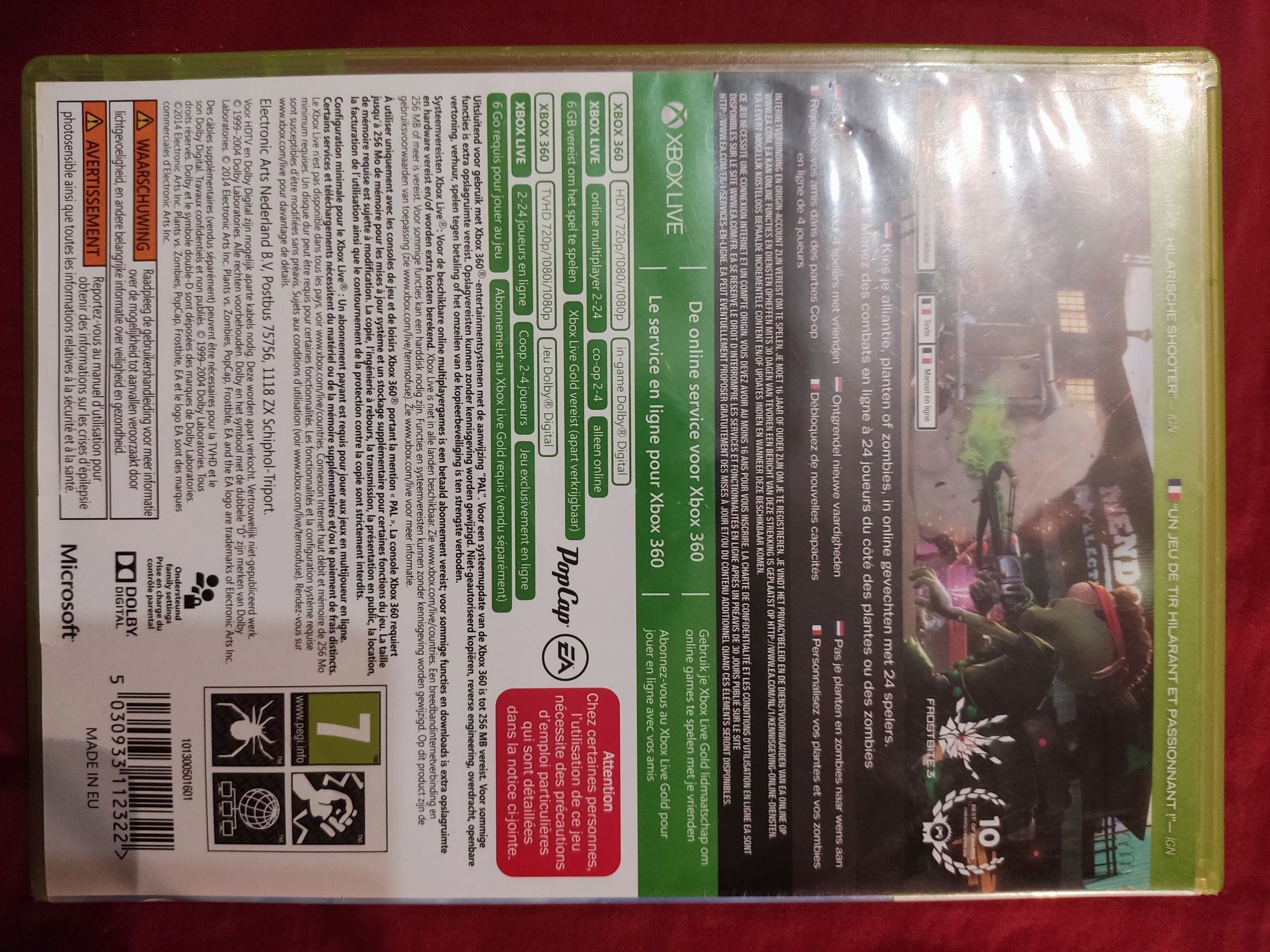 Gra Xbox 360 plant zombies Garden warfare