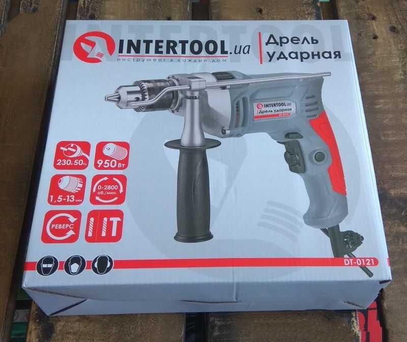 Дриль ударний 550 - 950 Вт INTERTOOL 0-2800 об/хв, 1.5-13 мм, реверс
