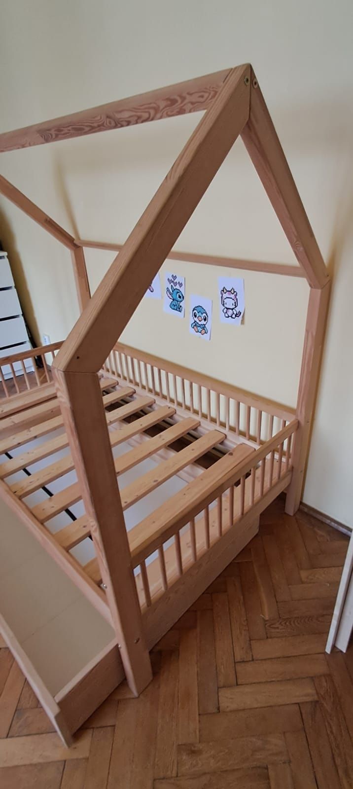 Łóżko Domek Luletto Drewniane Sosnowe 160/90