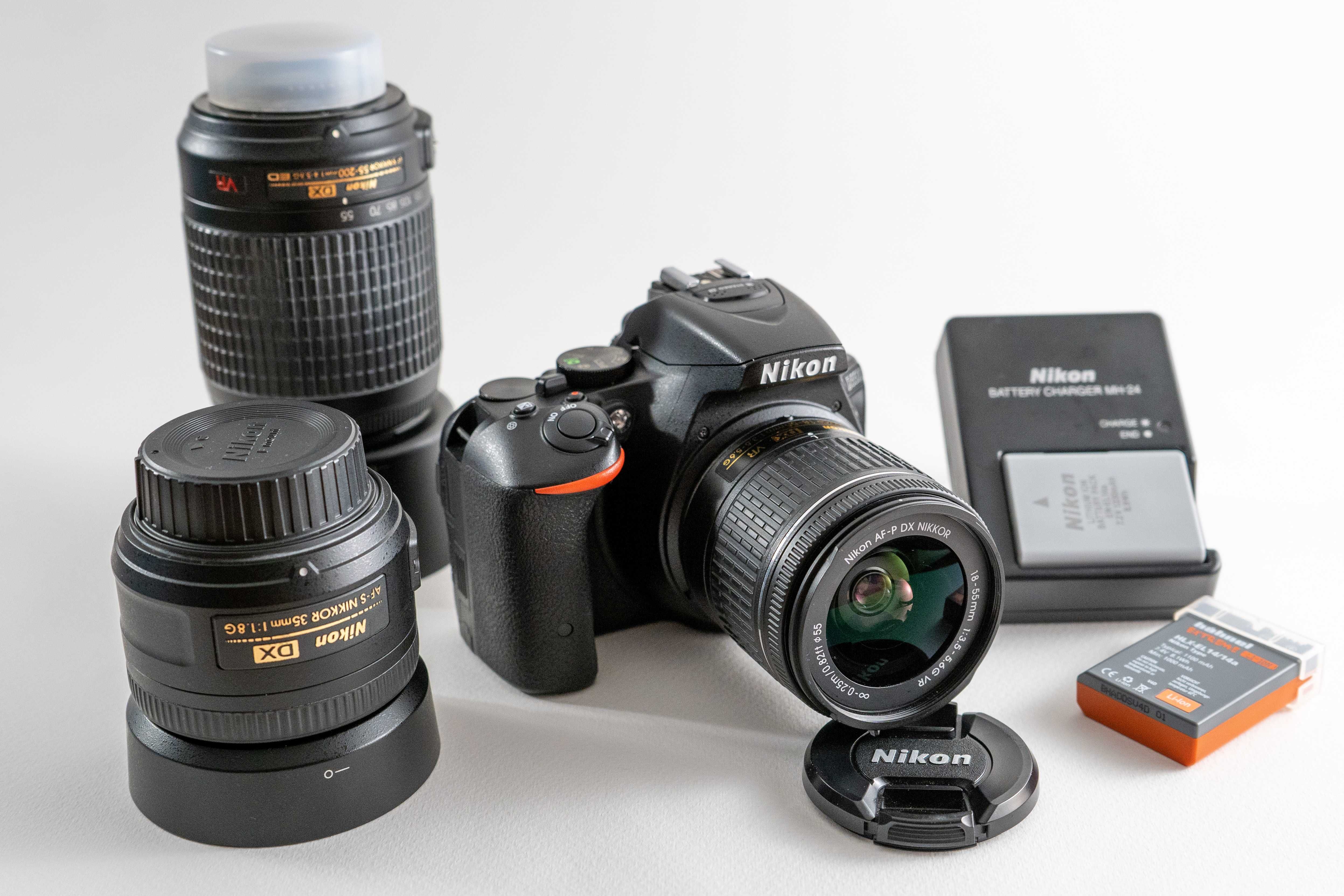 Nikon D5500 + Objectiva 18-55 + Acessórios - Kit impecável