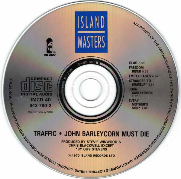 Traffic CD  John Barleycorn Must Die  prog blues rock  lrgenda  ideał