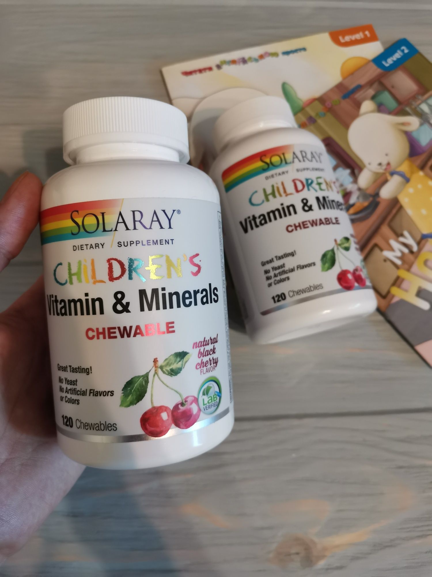Solaray Детские мультивитамины 120 жевательных таблеток Америка