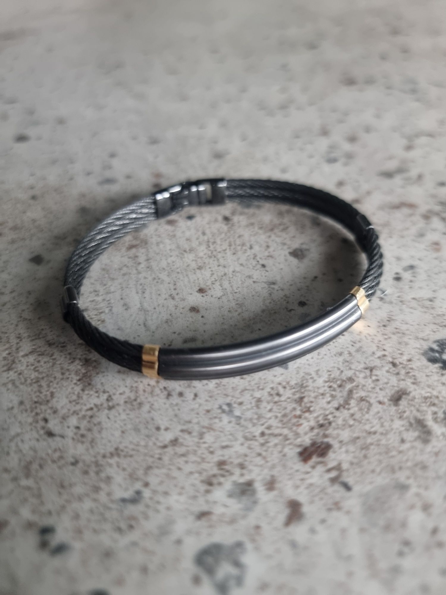 Bransoleta złota W.KRUK steel złoto 585 i stal - prywatnie