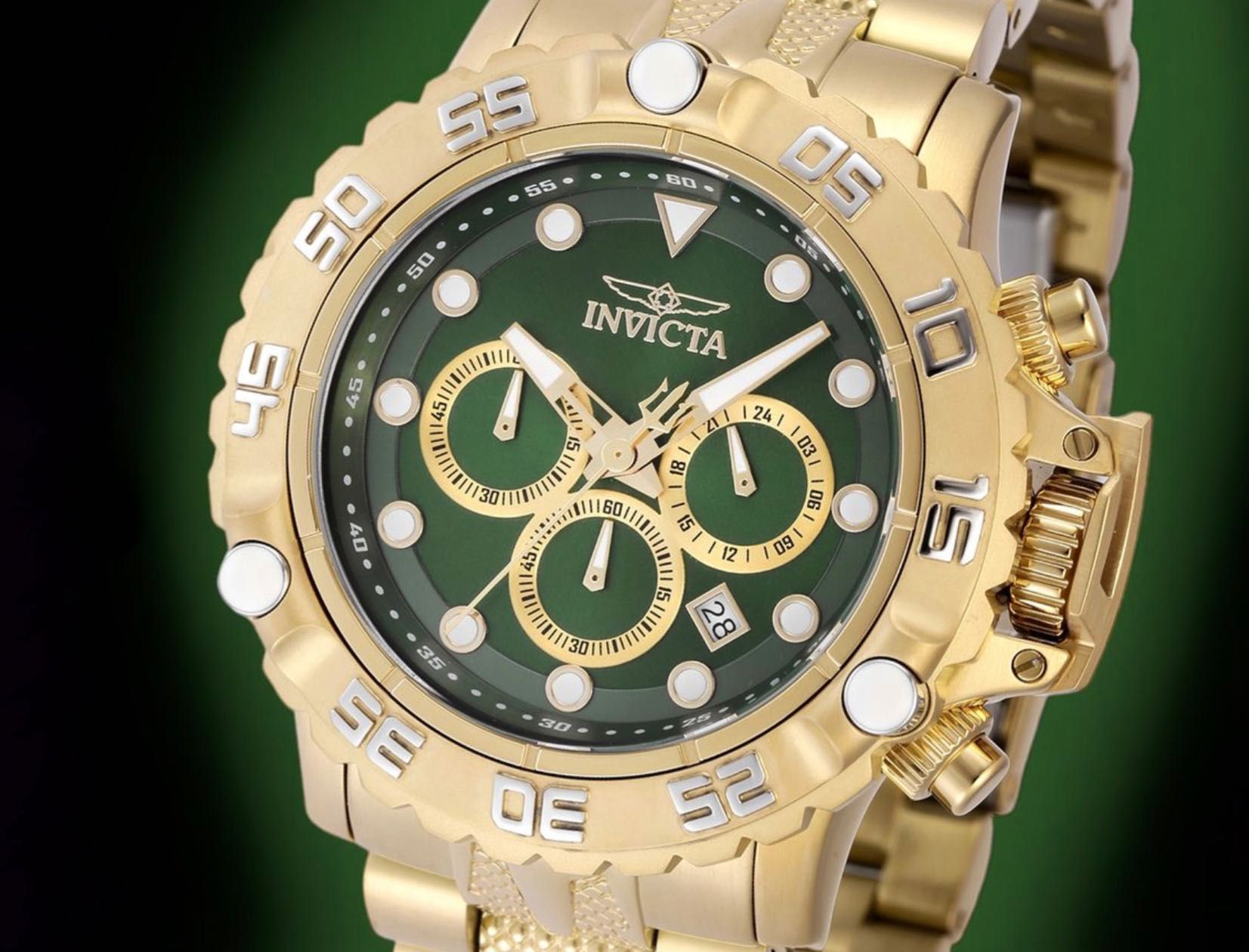 Мужские часы Invicta 47185 Subaqua POSEIDON Gold 50 mm. 100 MT.