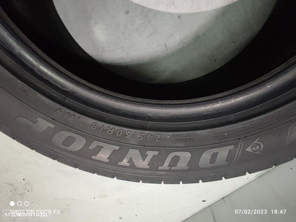 2 pneus semi novos 245-50r18 rft  dunlop -oferta da entrega 140 EUROS