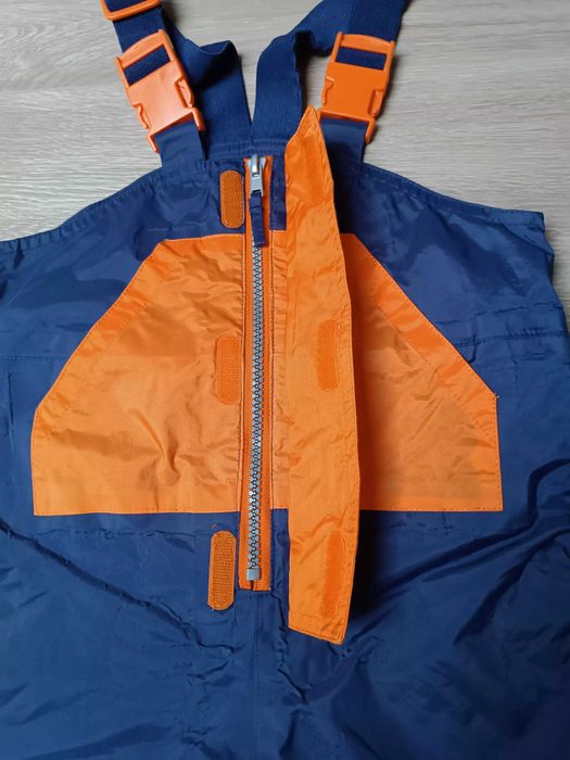 Spodnie deszcz granatowe szelki suwak odblaski 'Movement session' 92