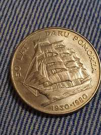 Moneta 20zl z 1980r 50lat daru pomorza