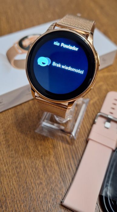 Smartwatch damski zegarek inteligenty PL menu, puls, tętno, whatsapp