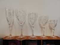Conjunto completo de Copos de Cristal