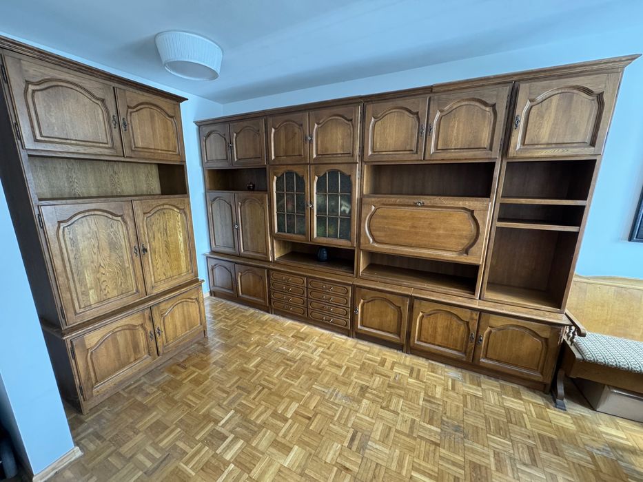 Meblościanka PRL vintage • Dębowa klasyczna szafa • Modułowa