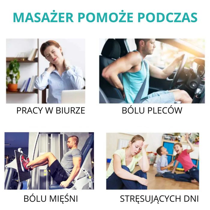 PREZENT PISTOLET do Masażu z Wyświetlaczem+ Masażer Shiatsu do Ciała