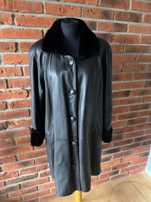 Skórzany plaszcz vintage
