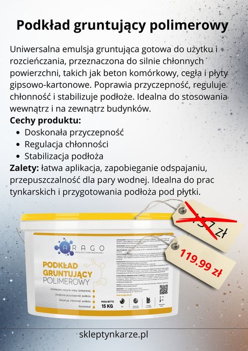 Podklad gruntujący polimerowy!! Promocja !!!
