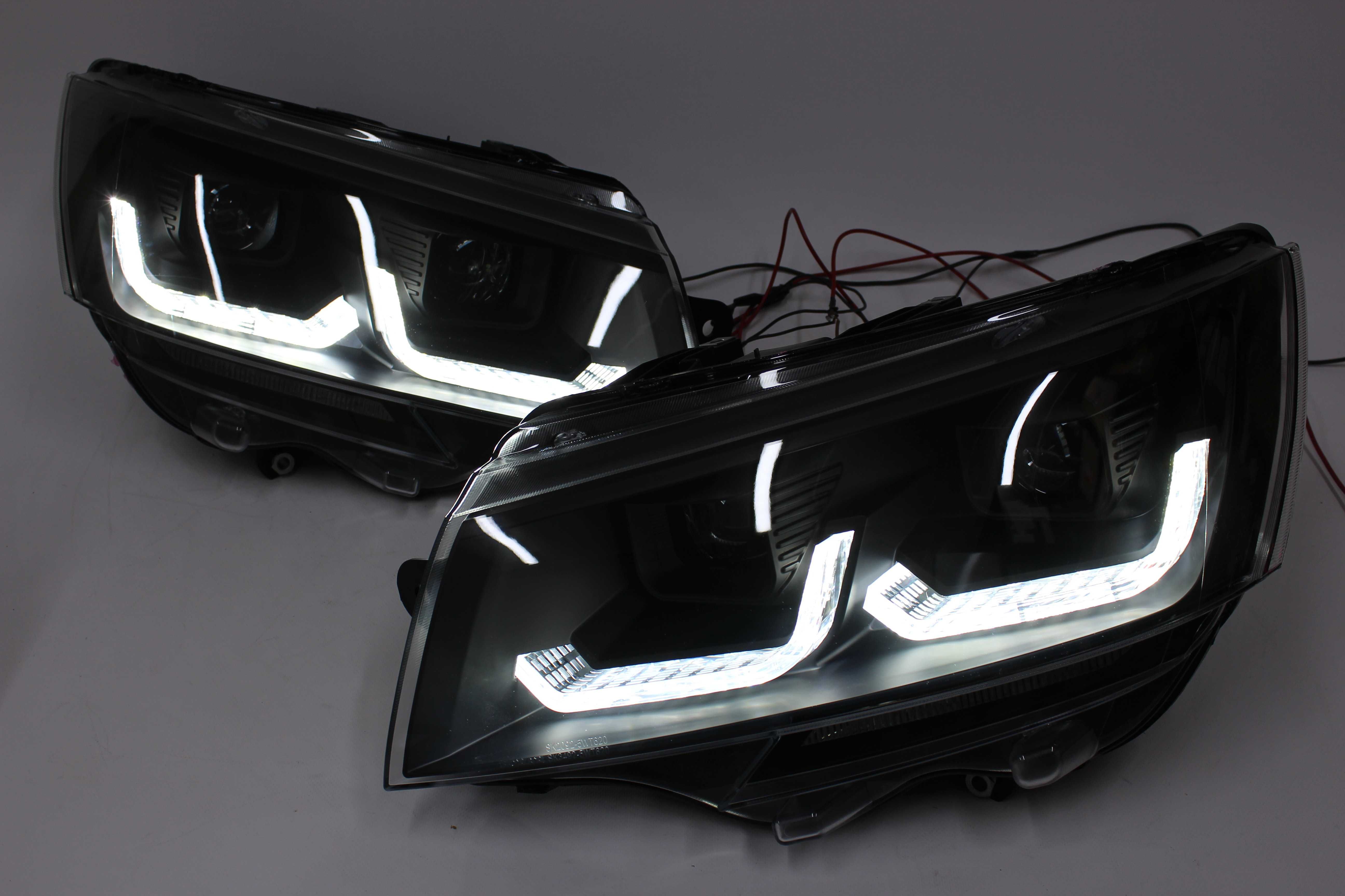 Lampy przednie przód VW T6 20-24 T6.1 DRL LED BAR Neon Black Dynamic