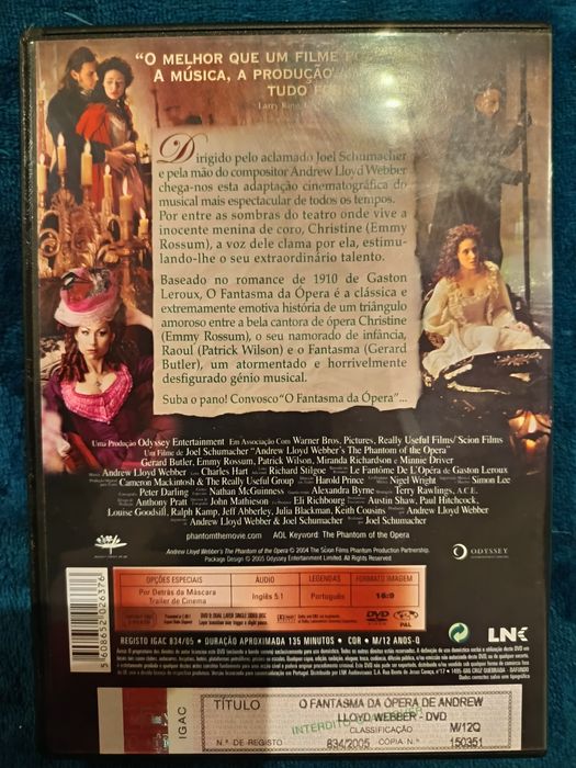 DVD o fantasma da ópera
