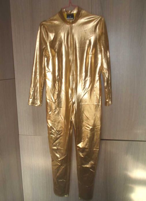 Morphsuits Вторая кожа костюм золотой Zentai размер L