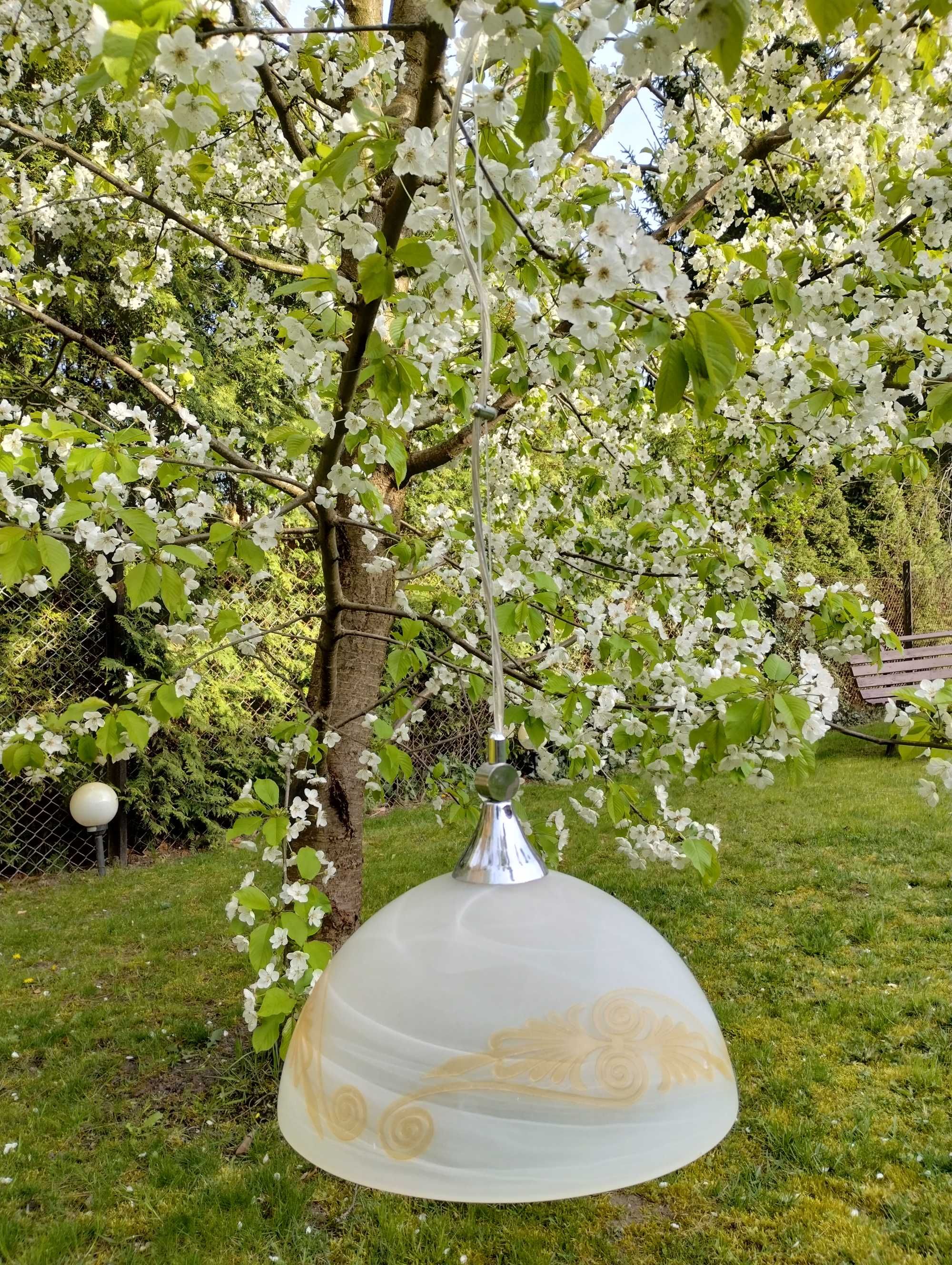 Lampa Wisząca Szklany Klosz