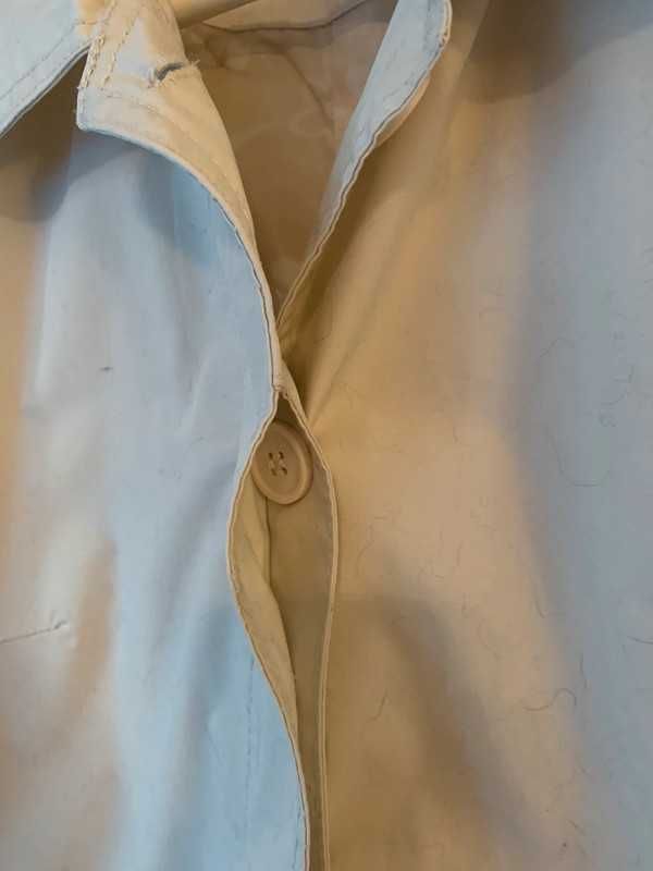 Nowy bawełniany płaszcz prochowiec w kolorze ecru rozmiar 40/L