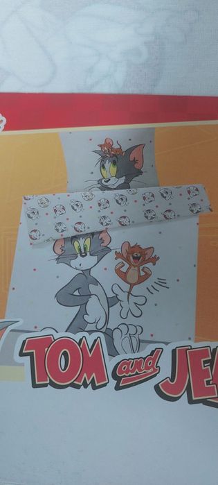 Nowa pościel dziecięca z bawełną renforcé  Tom & Jerry, 140 x 200 cm