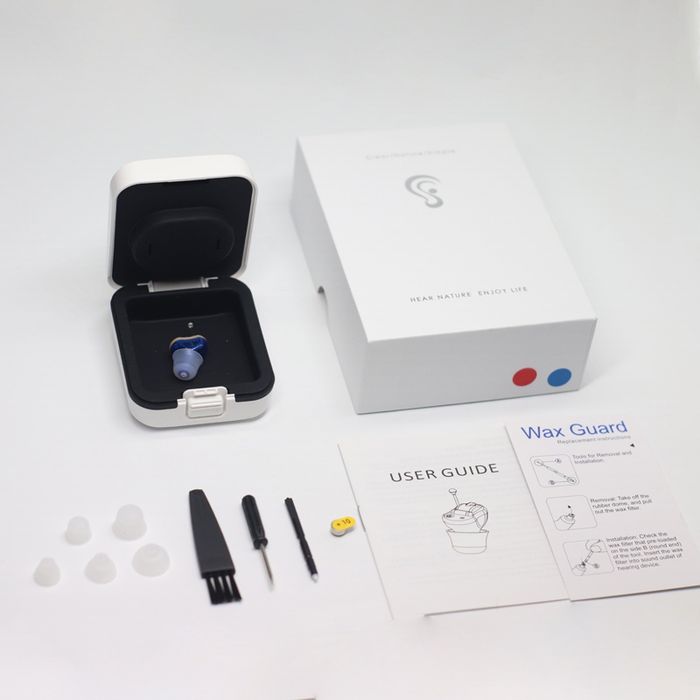 Zestaw Mini aparat słuchowy przenośny wzmacniacz słuchu prawy i lewy