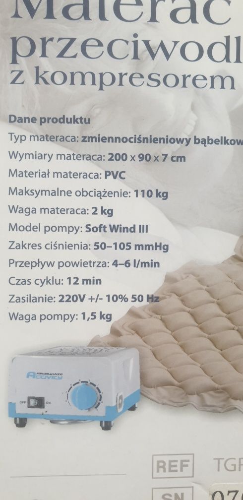 Materac z kompresorem