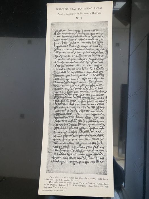 Réplica da Carta de doacao das ilhas da Madeira, Porto Santo e Deserta