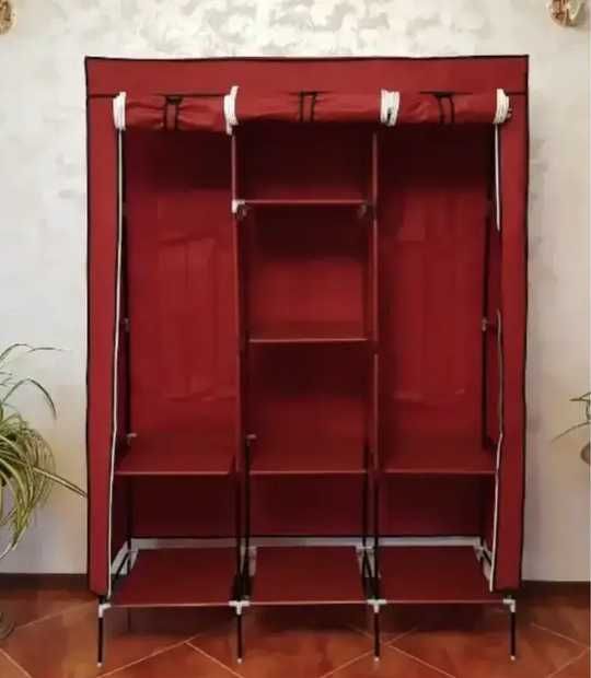 Складна каркасна шафа на три секції 130*45*175 см. storage wardrobe