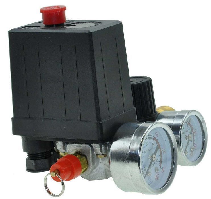 Автоматика компрессора 220V 12Bar в сборе с редуктором комп240
