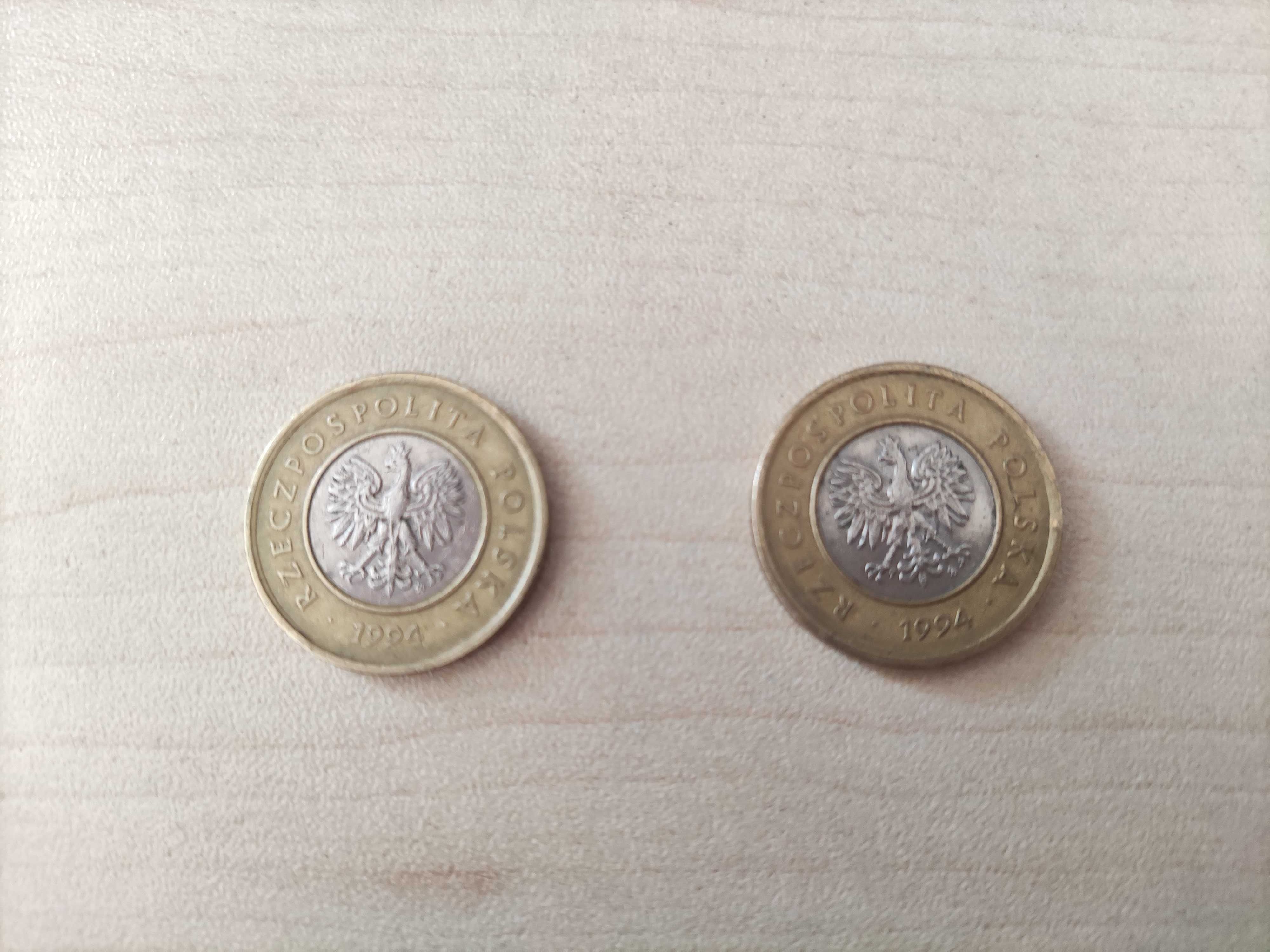 Dwie monety 2zł z roku 1994 (obiegowe)