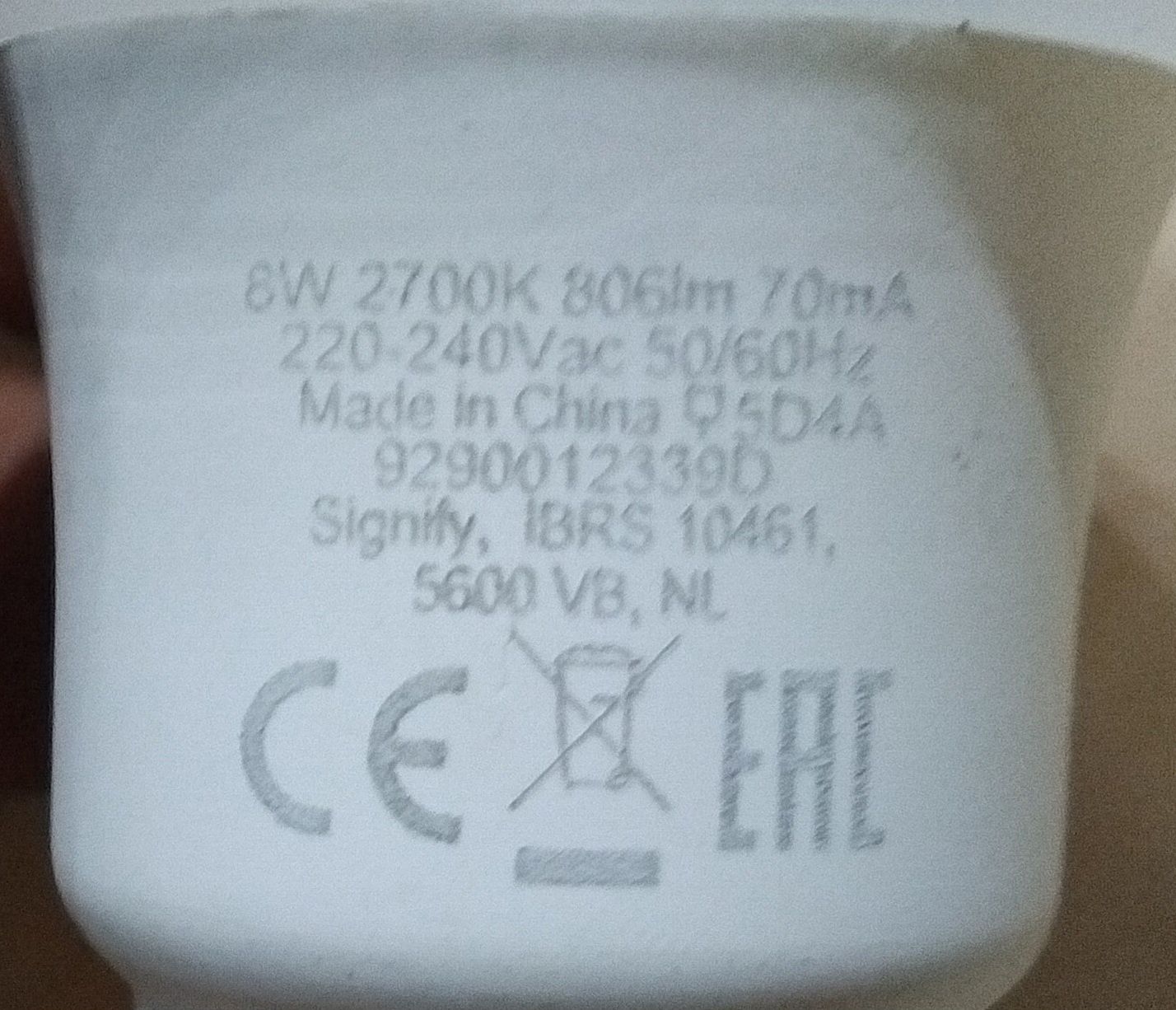 10x żarówka B22 Philips 8W angielska