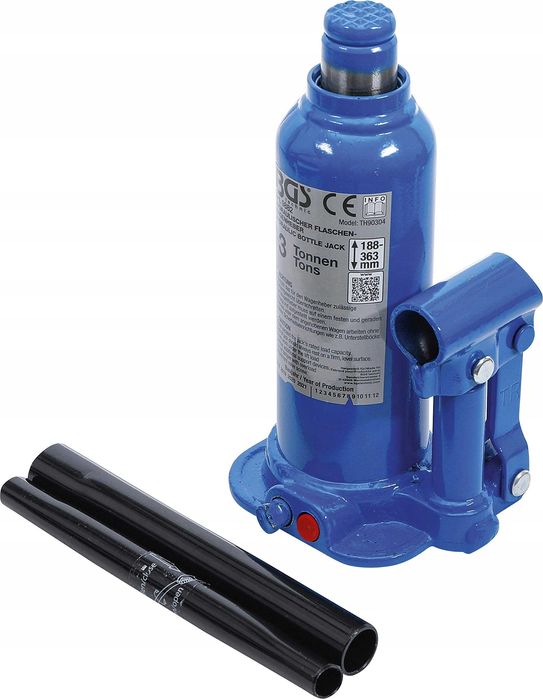 Hydrauliczny podnośnik samochodowy butelkowy 3 t, BGS 9882