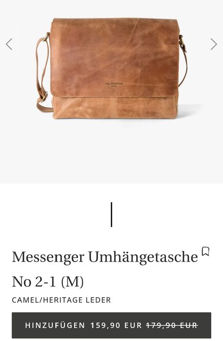 Чоловіча шкіряна сумка через плече Holzricter Berlin