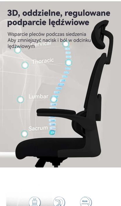 Krzesło biurowe ergonomiczne XL