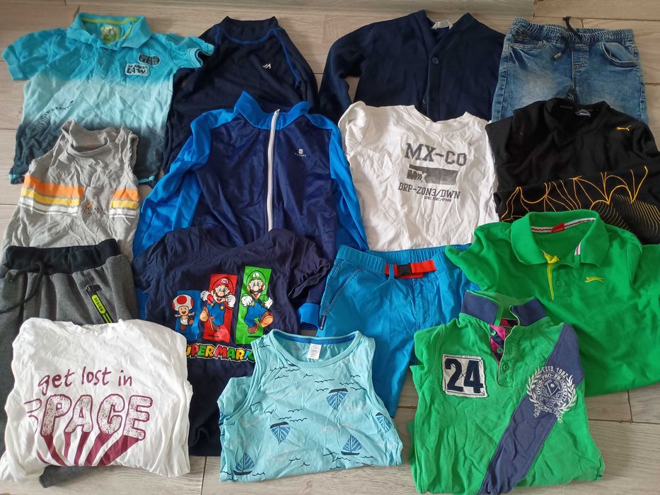 Paka ubrań 134/140 ponad 40 ubrań plus buty i dodatki