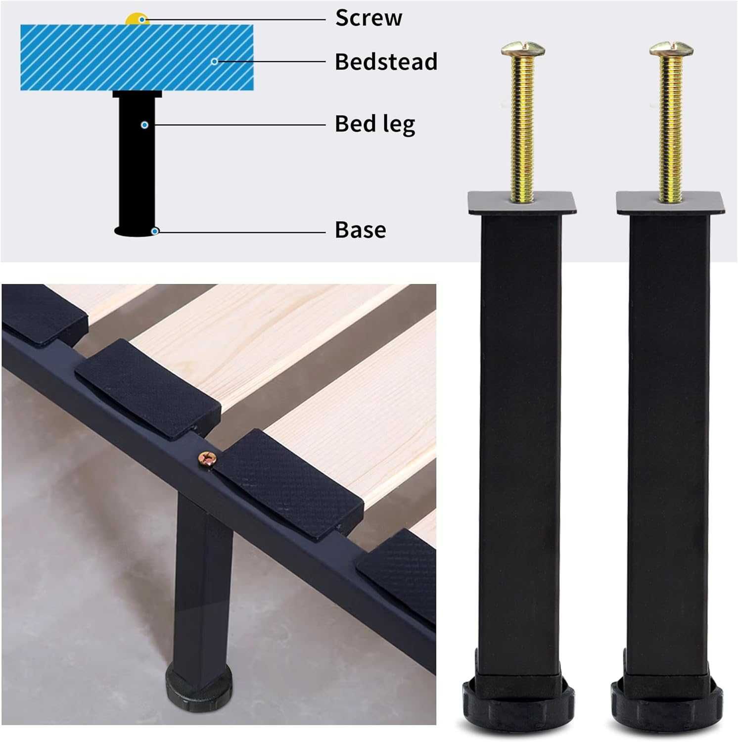 Nowe nogi do mebli / nóżki metalowe / regulowane 25-27cm / 4szt !1272!