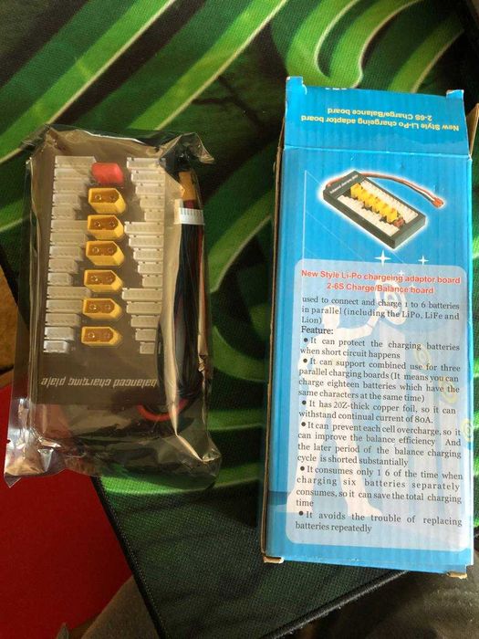 XT60 Parallel Charging Adapter Board 2-6s Lipo Batteries Charger Plate