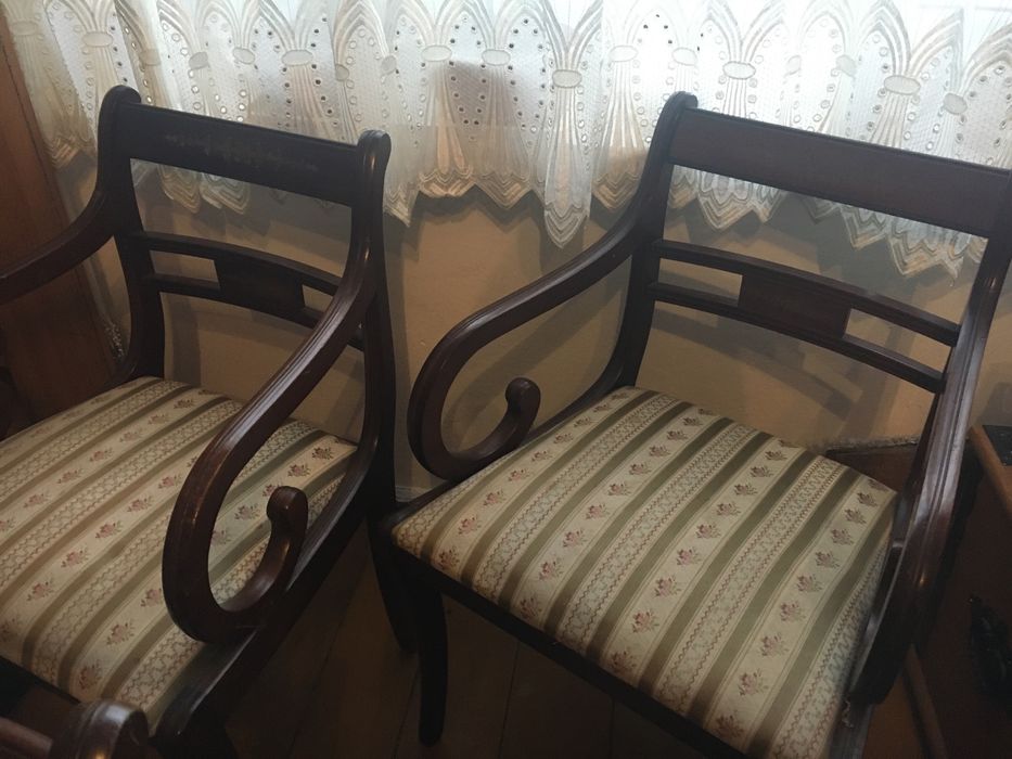 Biedermaier fotel i krzesło