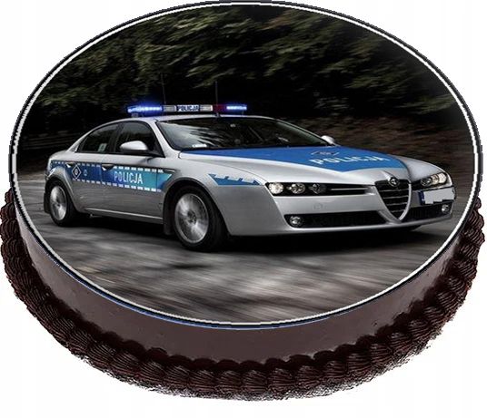 Opłatek na tort "POLICJA" Wydruk jadalny waflowy jakosc