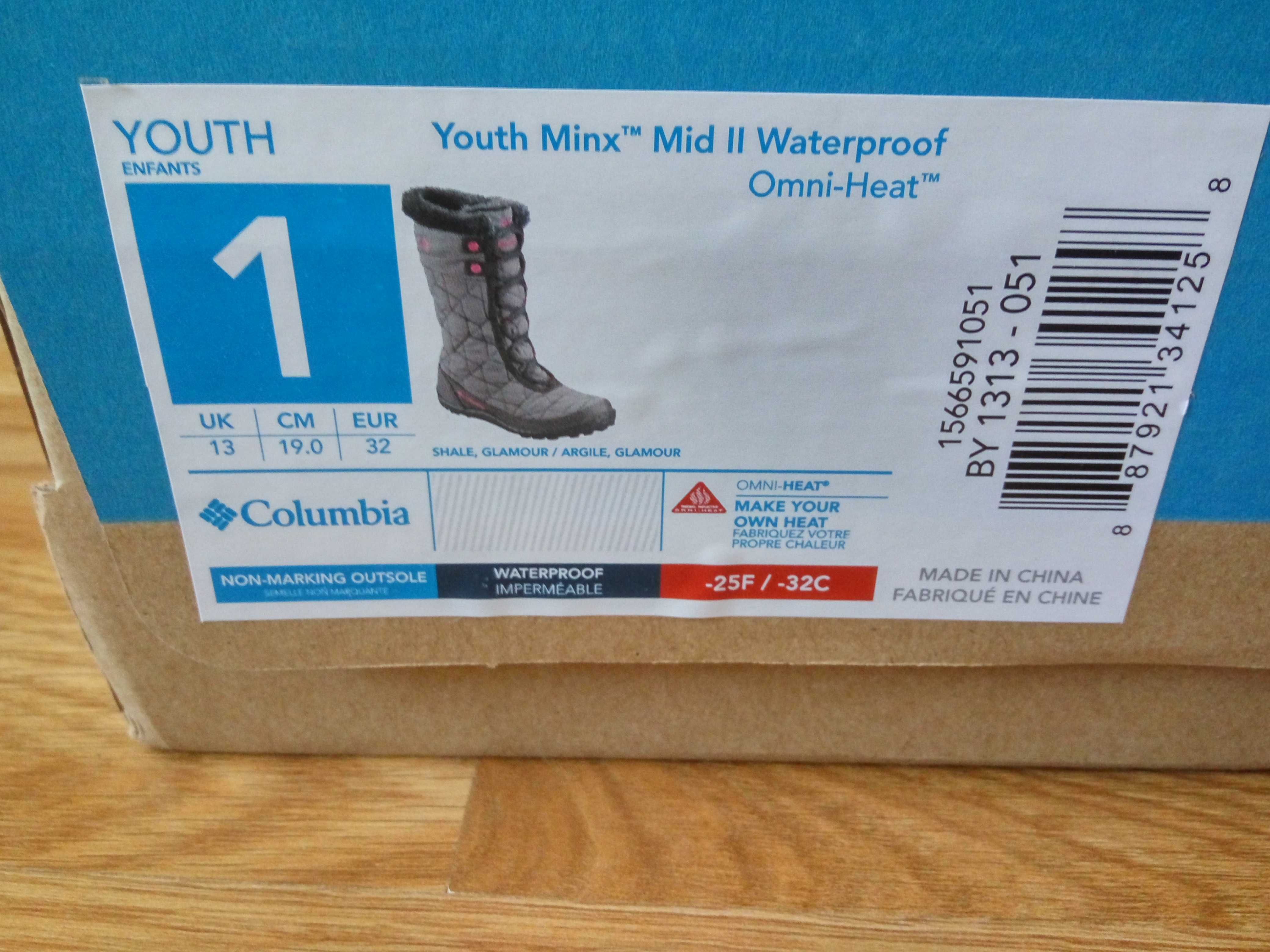 Columbia сапоги зимние девочке
